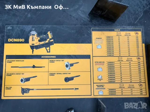 Акумулаторен такер Dewalt DCN 890, снимка 9 - Такери - 56105368