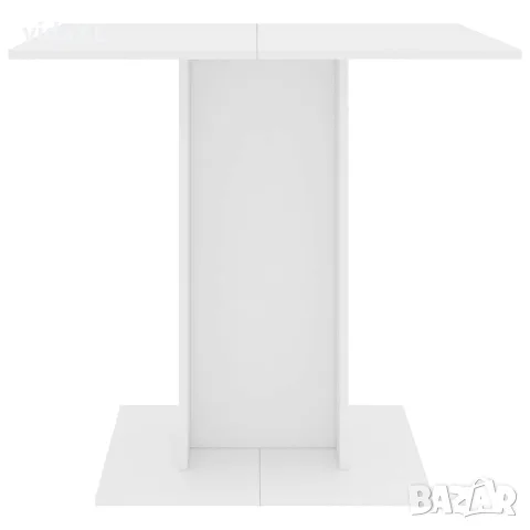 vidaXL Трапезна маса, бяла, 80x80x75 см, инженерно дърво, снимка 3 - Маси - 56147748