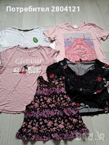 Комплект от пет блузки за момиче, снимка 1 - Тениски - 38308547