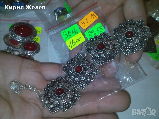 ОСМАНСКА ПОСРЕБРЕНА ГРИВНА ГРАНУЛАЦИЯ с КАТАЛИН / ЧЕРВЕН КЕХЛИБАР 57311, снимка 3 - Колекции - 29556313
