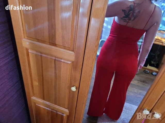 дамски червен гащиризон С , снимка 5 - Гащеризони - 44493279