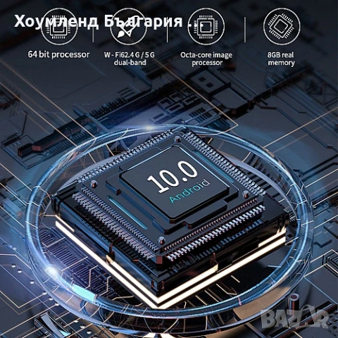 Smart TV BOX Wi-Fi Bluetooth Проектор 8K, снимка 7 - Плейъри, домашно кино, прожектори - 54300802