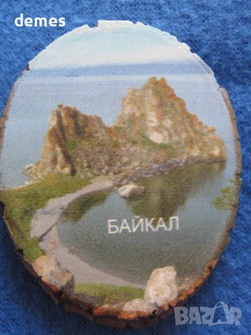 Дървен магнит върху бреза от езерота Байкал, Русия, снимка 3 - Колекции - 44694856
