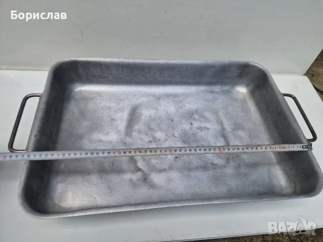 Алуминиева тава с неръждаеми дръжки, снимка 2 - Съдове за готвене - 49689818