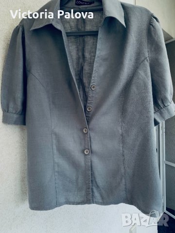 Хубава блуза(риза) CONTRA,лен 100%, снимка 9 - Ризи - 22647803