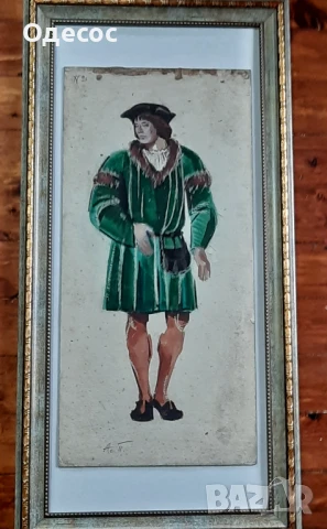 Стара картина на худ. Асен Попов /1895-1976/, снимка 6 - Антикварни и старинни предмети - 50462246