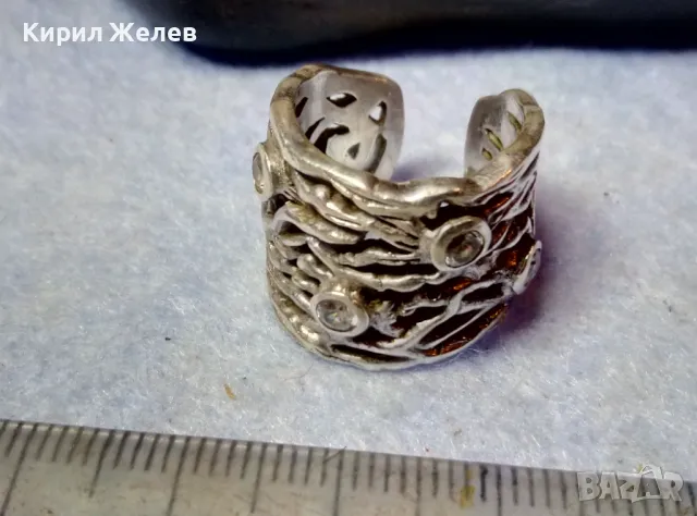 ШИКОЗЕН АЖУРЕН РЕГУЛИРУЕМ СКЪПОЦЕНЕН СРЕБЪРЕН ПРЪСТЕН СРЕБРО 925 с ФАСЕТИРАНИ БЛЕСТЯЩИ ЦИРКОНИ 49936, снимка 8 - Пръстени - 49294785