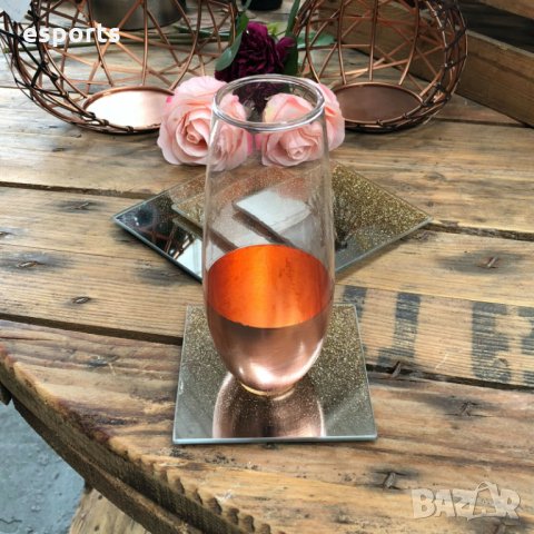 Луксозни огледални подложки за сервиране комплект от 4 сет стъкло златист блясък  coaster coasters, снимка 2 - Прибори за хранене, готвене и сервиране - 29673586