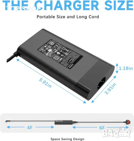 200W зарядно устройство за лаптоп HP, TPN-DA10 L00818-850 ADP-200HB B TPN-LA21 TPN-LA20, снимка 6 - Друга електроника - 49500303