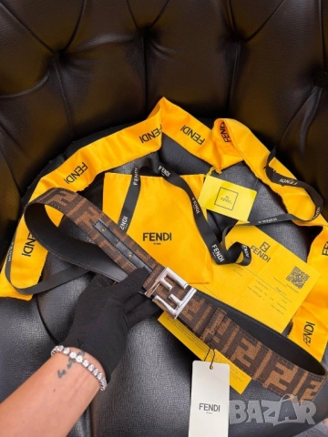 колани от естествена кожа в кутия, сертификат и противопрахова торбичка chanel fendi , снимка 14 - Колани - 51788630