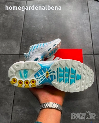 Маратонки Nike Air Max Plus TN 'White/Teal' – Свежест в бяло и тюркоаз! 👟🤍🩵, снимка 4 - Маратонки - 54317206