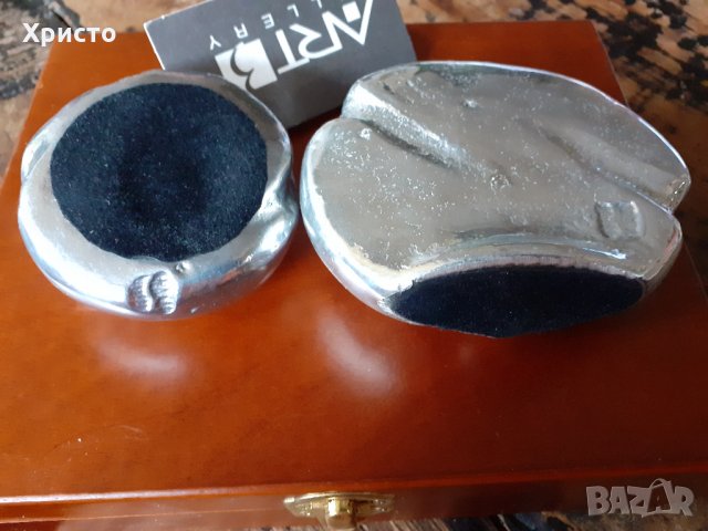 часовник и преспапие дизайнерски ръчна изработка, антикварен уникат, АRT GALLERY, снимка 6 - Антикварни и старинни предмети - 31629278