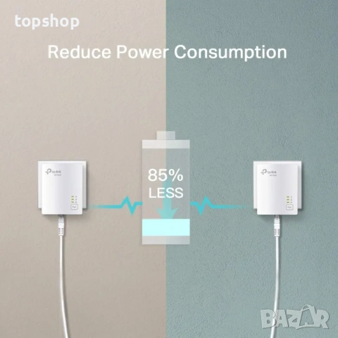 Чисто нов запечатан в целофан Powerline адаптер TP-Link TL-PA7017 KIT AV1000, 1000 Mbps, до 300м ..., снимка 5 - Кабели и адаптери - 53877154