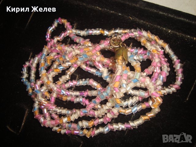 ПЪСТЪР АРТ ХЕНД-МЕЙД МЪНИСТЕН ДВОЕН ГЕРДАН КОЛИЕ 48361, снимка 2 - Колиета, медальони, синджири - 31391955