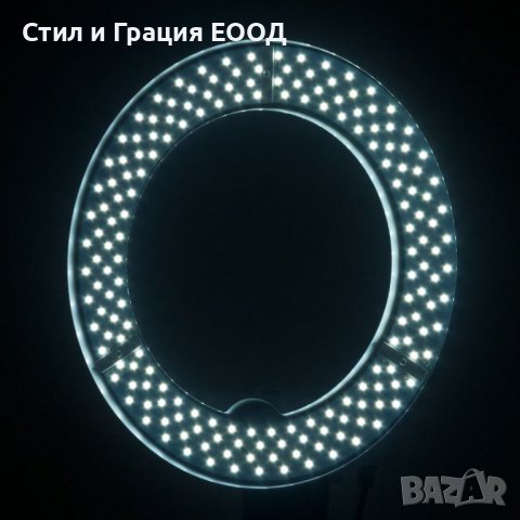 LED лампа Ring 10" - 8W - бяла/черна, снимка 6 - Козметични уреди - 38082337