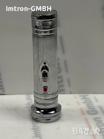 Ретро метален прожектор, фенер с батерия, снимка 3 - Антикварни и старинни предмети - 54036555