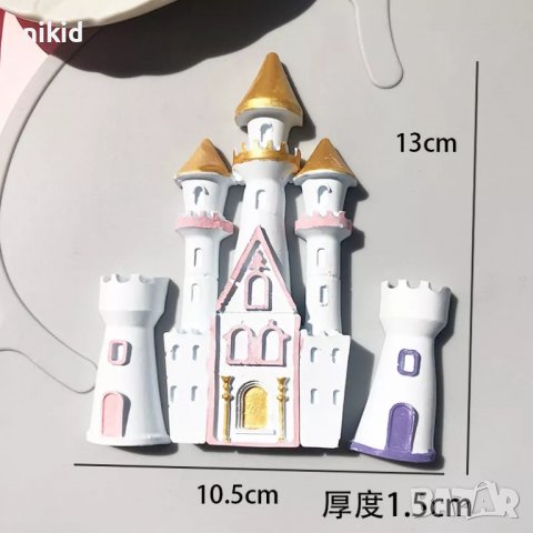 Голям замък дворец дълбок силиконов молд форма калъп фондан шоколад гипс , снимка 4 - Форми - 22880856