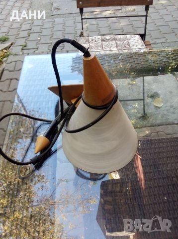 Продава декортивна лампа, Икеа, с дълъг шнур,с дървени орнаменти, , снимка 6 - Лампи за таван - 38070404