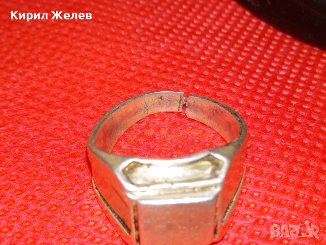 СТАРИНЕН КЛАСИЧЕСКИ РЕТРО МОДЕЛ СРЕБЪРЕН РЕГУЛИРУЕМ ПРЪСТЕН ВИСОКА ПРОБА СРЕБРО РЪЧНА РАБОТА 43237, снимка 10 - Антикварни и старинни предмети - 44610892