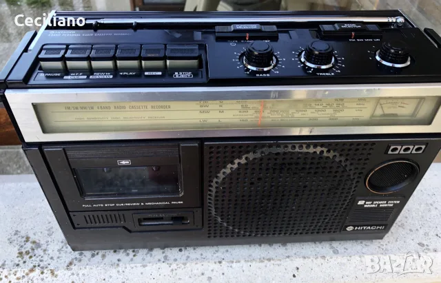 Hitachi TRK-5320E, 
радиокасетофон произведен през 1978г.-Работещ!, снимка 5 - Радиокасетофони, транзистори - 55745920