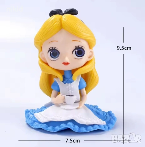 Алиса в страната на чудесата голяма пластмасова фигурка PVC за игра и торта топер украса, снимка 2 - Фигурки - 53136603