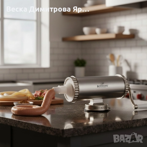 Пълначка за колбаси Bohmann BH 02-750 – Стабилна, удобна и идеална за домашни наденици, снимка 5 - Месомелачки - 52545044