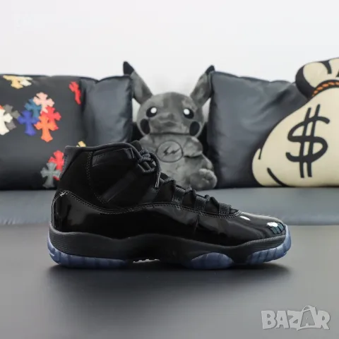 !НОВИ! Air Jordan 11 Retro | Black/Cap and Gown | + КУТИЯ, снимка 4 - Маратонки - 55750511