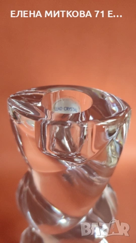 Rogaska Словения два феноменални свещника от оловен кристал, снимка 7 - Декорация за дома - 52544557