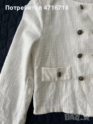 Бяло яке. Стилно, класическо., снимка 3 - Якета - 53194500