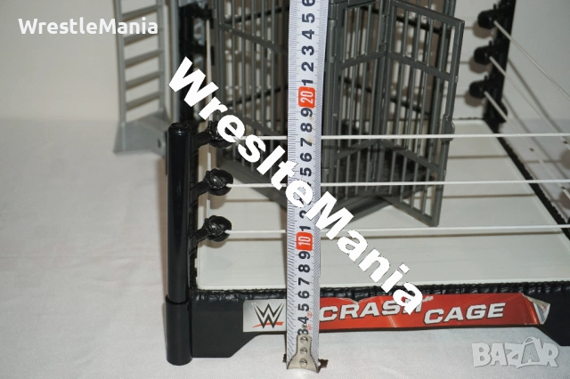 Рядък Кеч Ринг с Кеч Клетка WWE Crash Cage Wrestling Ring Playset Seat Launchers, снимка 11 - Колекции - 51854738
