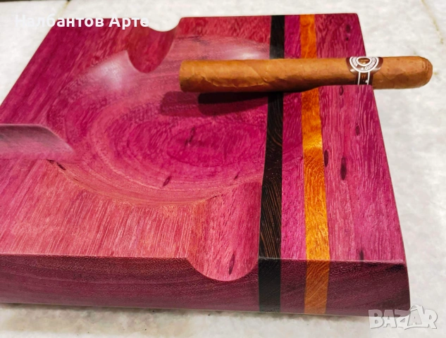 Пепелник за пури от екзотична дървесина - масив, снимка 7 - Декорация за дома - 53885907