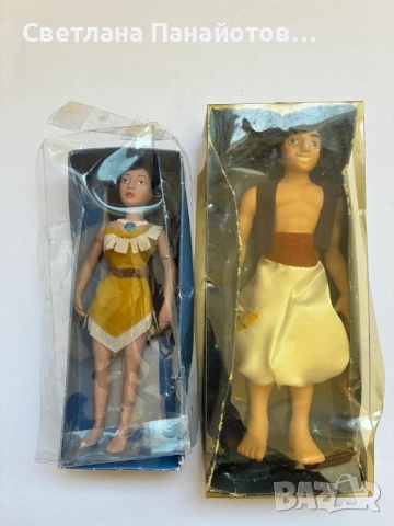 Керамични чупливи фигурки, кукли Аладин и Покахонтас, снимка 6 - Кукли - 51550534