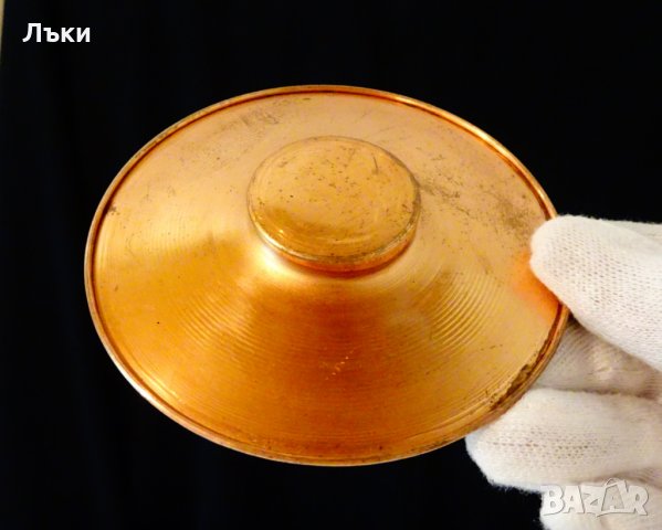 Медна чиния със синьо око,против уроки. , снимка 2 - Антикварни и старинни предмети - 29522375