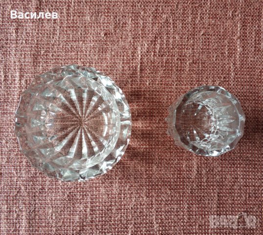 Продавам  ретро кристален пепелник комплект с цигаретник, снимка 4 - Антикварни и старинни предмети - 39292868