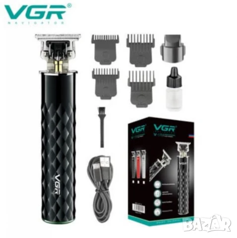 Водоустойчива професионална машинка за подстригване VGR V-170 с метален корпус и USB-C зареждане