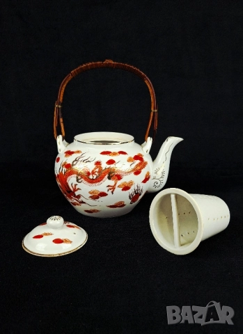 Японски чаен сервиз с дракони - за 6 човека, снимка 9 - Сервизи - 52416771