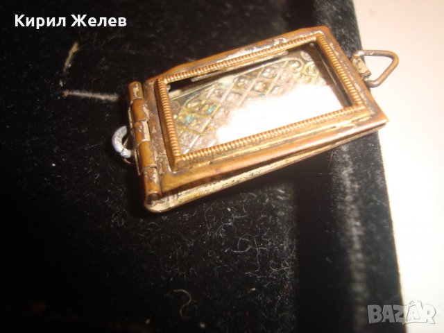 СТАРА АРТ ДЕКО БРОНЗОВА МИНИ РАМЧИЦА ЗА СНИМКА ЛЮБОВЕН РЕТРО МЕДАЛЬОН 10814