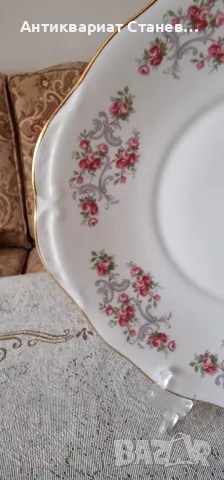 Прекрасно плато/поднос с дръжки от костен порцелан на Gainsborough ( 🏴󠁧󠁢󠁥󠁮󠁧󠁿,Англия)

, снимка 2 - Антикварни и старинни предмети - 50143340