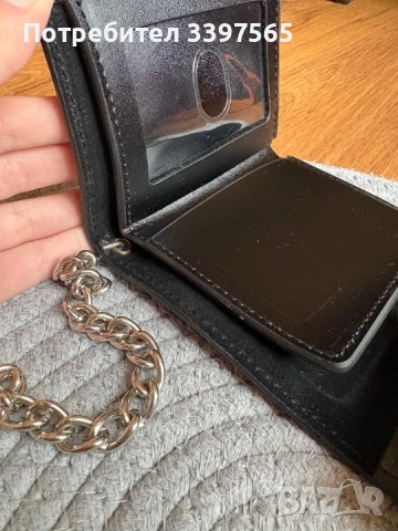 Чисто нов рокерски портфейл с метална верижка Harley Davidson от естествена кожа, снимка 7 - Портфейли, портмонета - 52276000