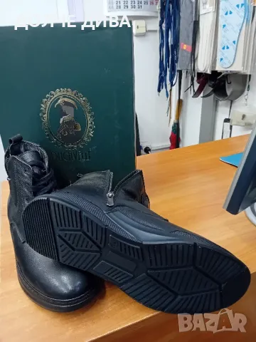 НАМАЛЕНИЕ МЪЖ.БОТИ м30710 черни естествена кожа, снимка 5 - Мъжки боти - 47362594