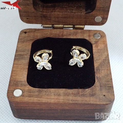 Обеци с 14К златно покритие 2141856