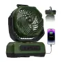 Акумулаторен вентилатор с дистанционно RGB осветление и таймер, снимка 2