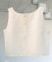 Потник/топ  кроп 100% коприна, екрю, снимка 7