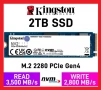2TB Kingston NV2 SSD M.2 NVMe Gen 4 , 2000GB ссд диск на 118 дни, 100% здраве, снимка 1