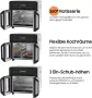 Iceagle XXL Фритюрник с горещ въздух 23L с двойна камера с подвижен разделител за готвене, снимка 6