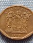 Две монети 20 цента 1997г. Африка / 1 dirhami 1965г. Мароко Хасан втори 41130, снимка 5