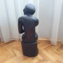 Масивна абаносова фигура от цяло дърво, снимка 4