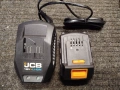к-т JCB батерия 18V li-ion 2Ah и зарядо 2.4A НОВИ, снимка 2