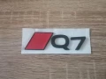емблема Audi Q7 нов стил черено с червено, снимка 1