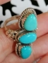 Масивен сребърен пръстен с тюркоаз  , снимка 6